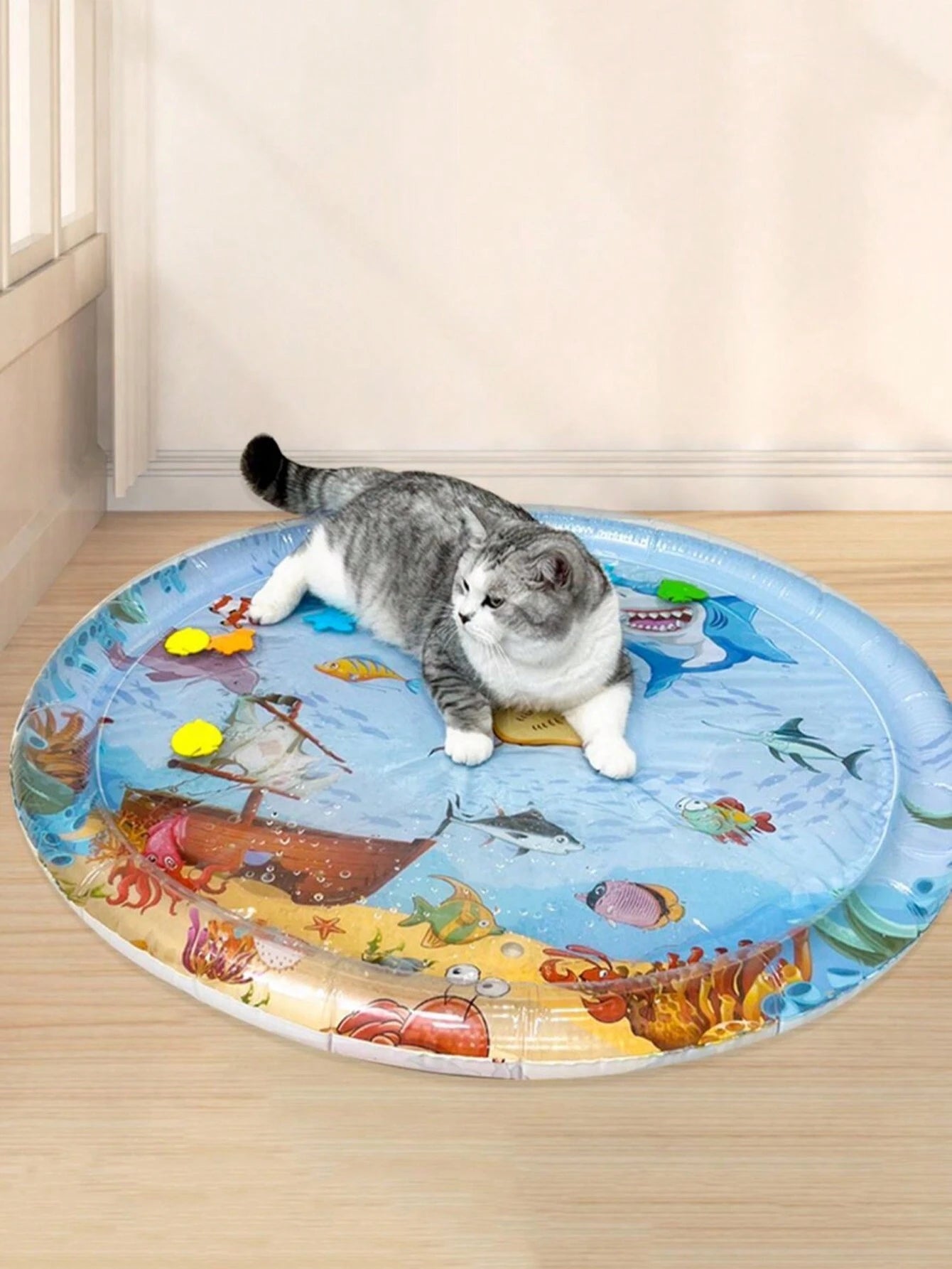 Katzen Spiel&Kühl Wassermatte (rund)