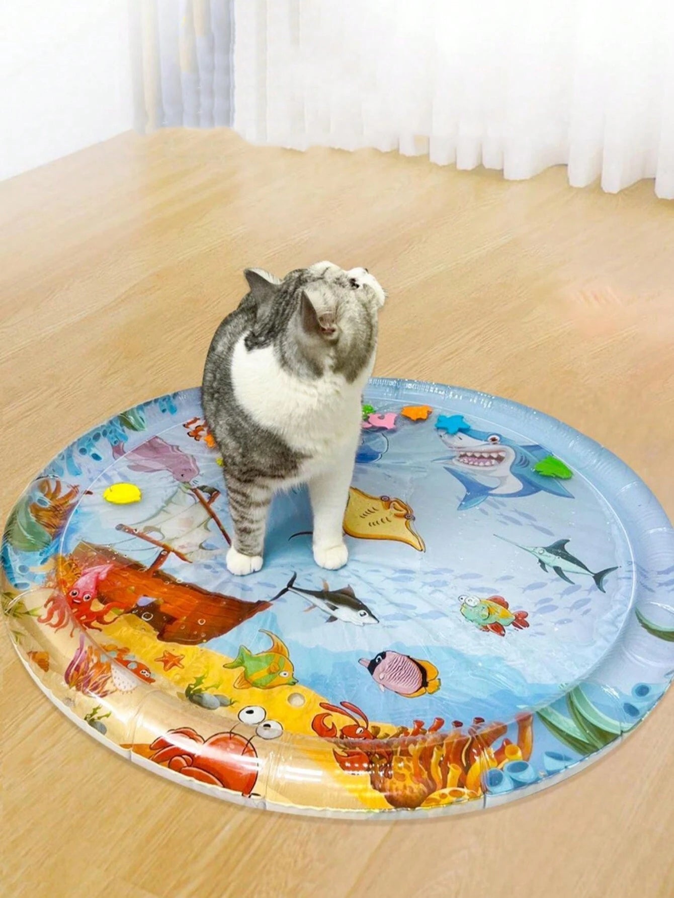 Katzen Spiel&Kühl Wassermatte (rund)
