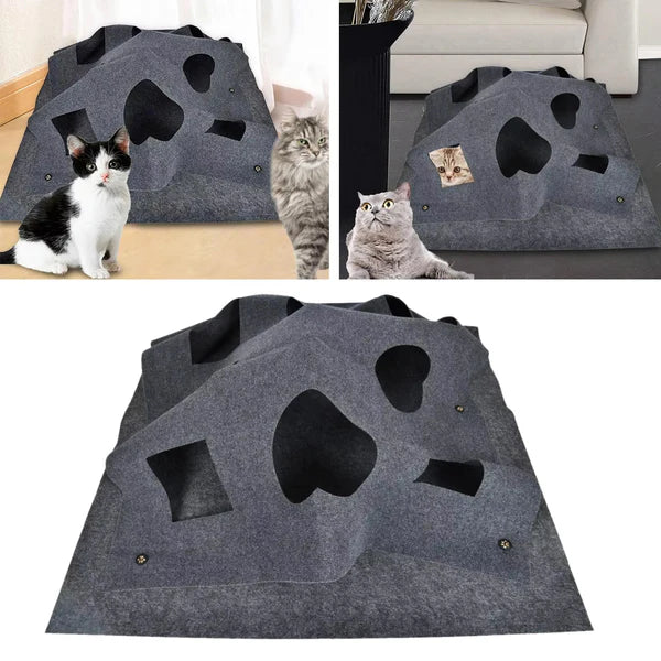Kreative Spiel- und Versteckmatte für Katzen