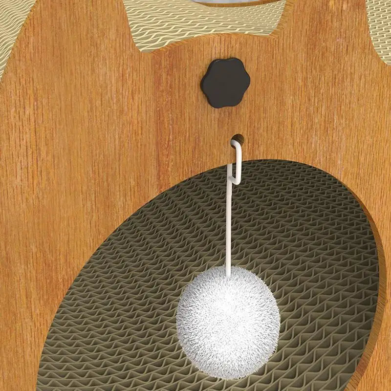 Katzen-Luxus-Sofa mit integriertem Kratzbrett und Spielbällen