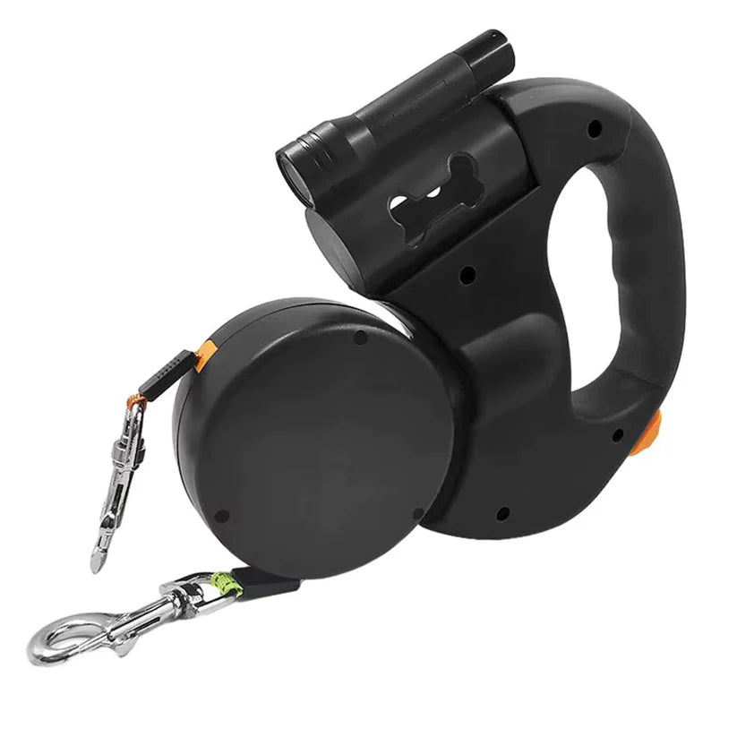 Praktische 3 in 1 Anti Wickel Doppel Hundeleine