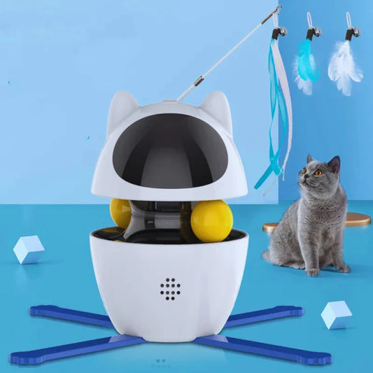 Katzen Spielroboter Mit Feder – Interaktives Spielzeug für Stubentiger