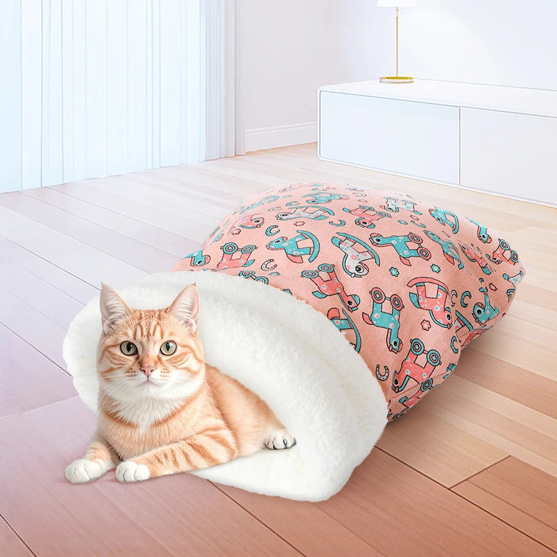 Gemütliches Katzen Schlafsack Kuschelbett