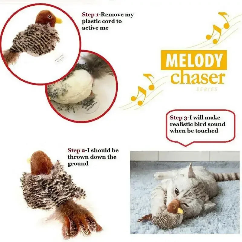 Zwitscherndes Vogelspielzeug für Katzen