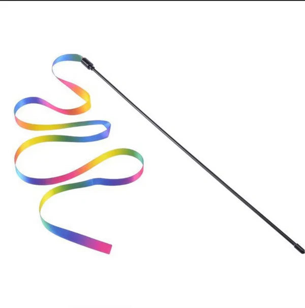 Regenbogen-Spielangel – Aktives Katzenspielzeug