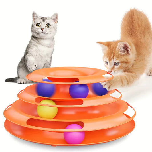 Spielturm Mit Bällen – 3-stufiges Katzenspielzeug