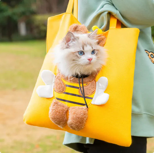Katzen-Tragetasche im Tierkostüm-Design – Bequeme Tasche für Haustiere in lustigen Motiven