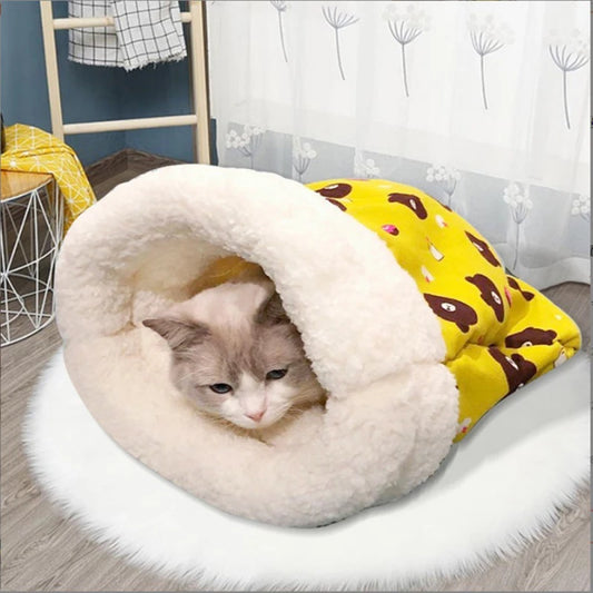 Gemütliches Katzen Schlafsack Kuschelbett