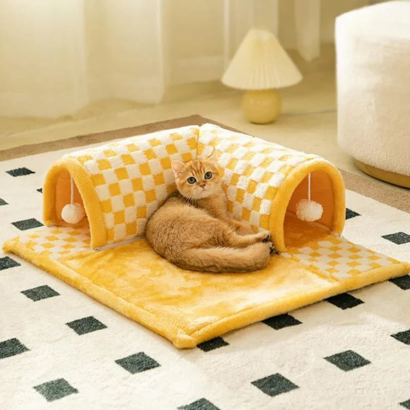 2in1 Katzen Tunnel Spielbett